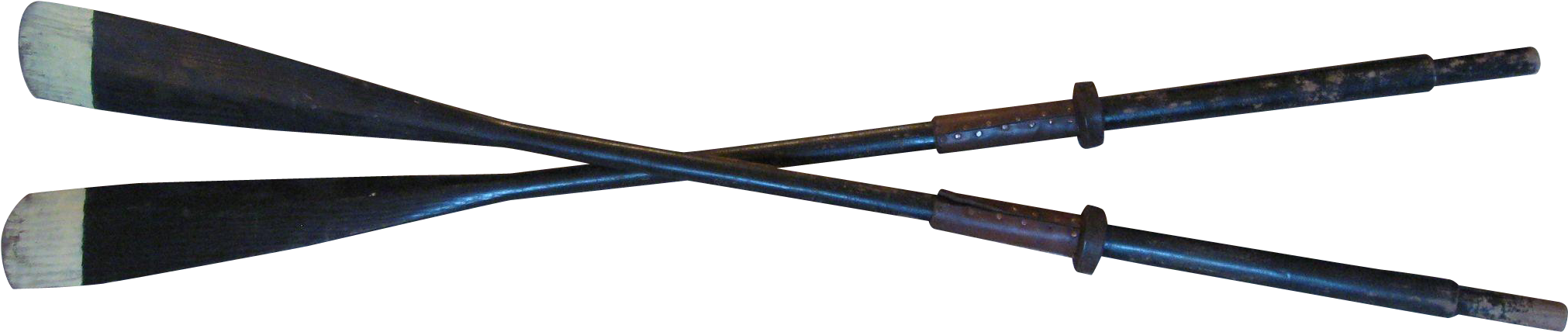 Pair Of Early 1900s Rowing Oars, Leather Oar Collars, - Rowing Oar Transparent Background (2021x2021), Png Download