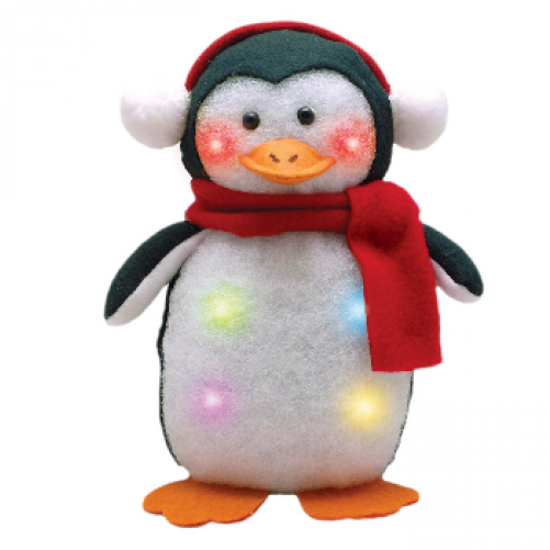 Led Lighted Cotton Penguin - Stuffed Toy (750x500), Png Download