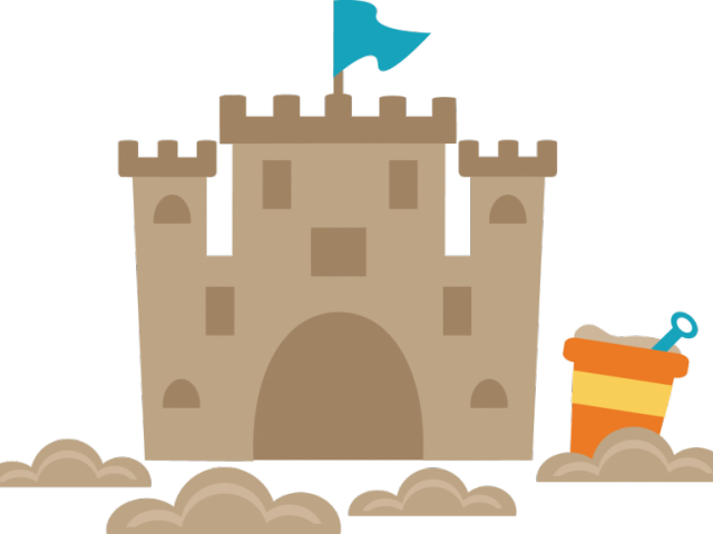 Sand Castle Clipart Cute - Cute Sand Castle Clipart (640x480), Png Download
