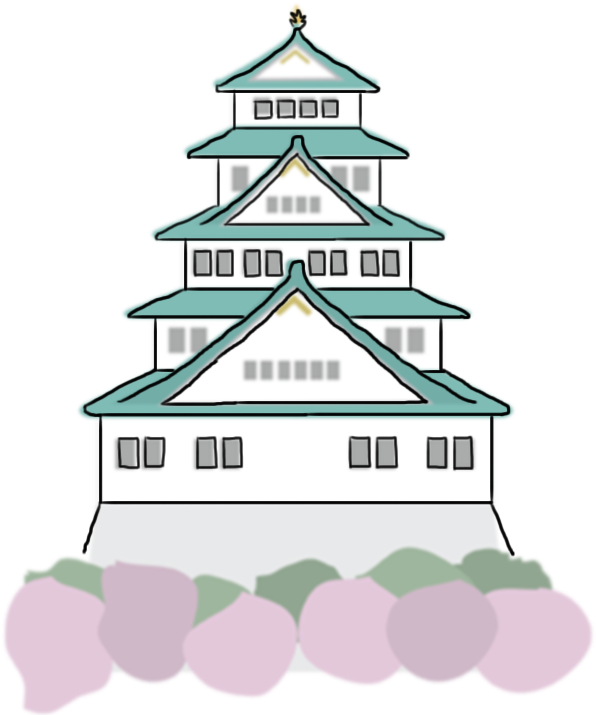 Collection Of Osaka Castle High Quality - Osaka Castle Clipart (600x723), Png Download