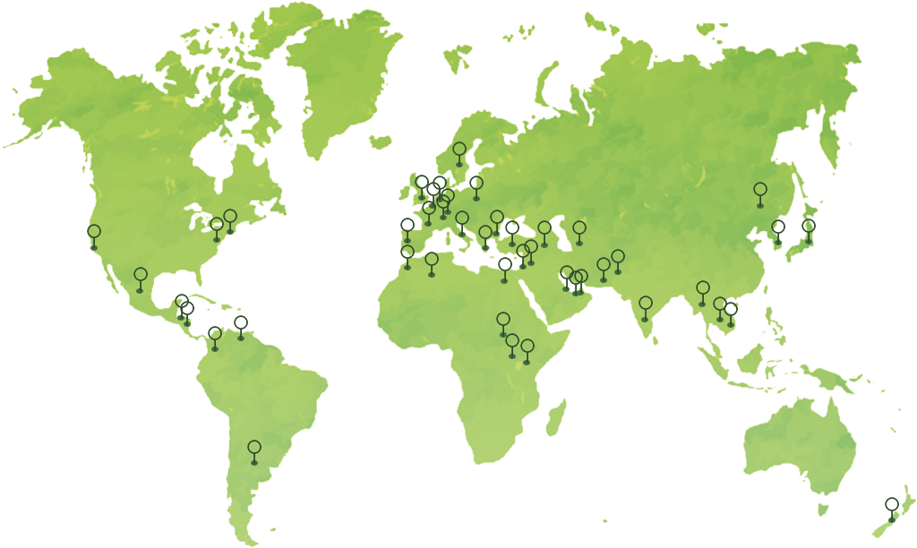 Oti's Global Impact - Map World Countries Vector (1037x624), Png Download