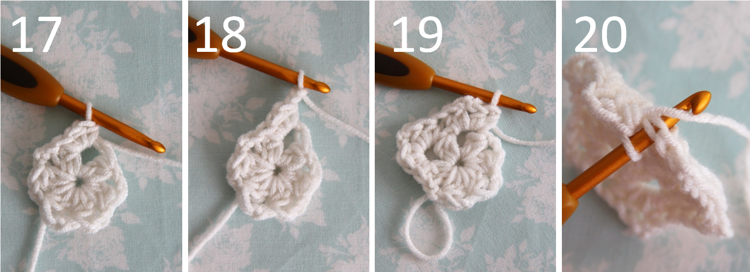 Round 3 Consists Of Stitches Made The Following Way - Crochet (1585x592), Png Download