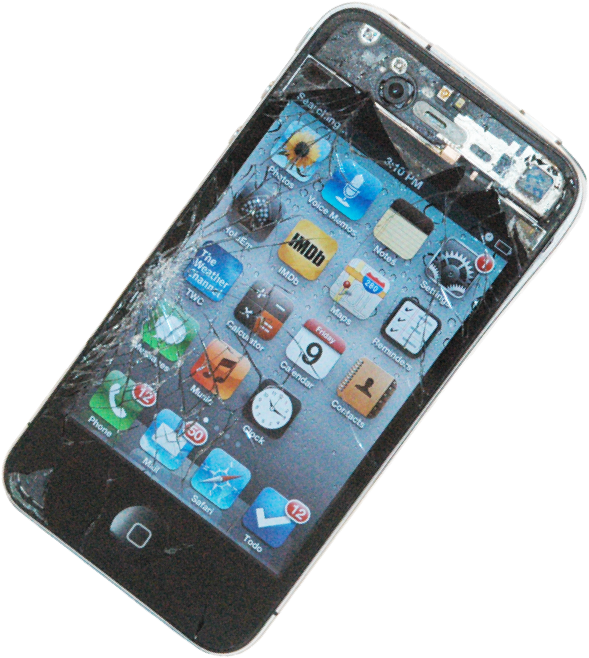 We Buy Broken Phones - Iphone 4 (589x658), Png Download