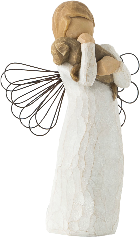 Angel Of Friendship Figurine - Willow Tree Figurines With Dog (1000x1000), Png Download
