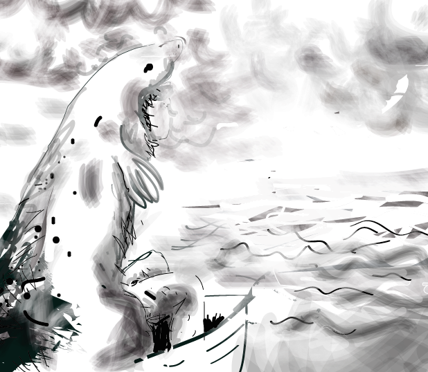 Burrard Inlet - Tyler Keevil - Steller Sea Lion (618x538), Png Download