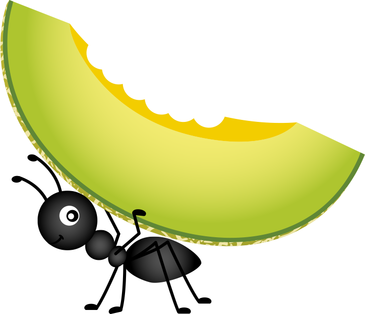 Food Picnic Stock Photography Clip Art - Ant Carrying Food Cartoon (727x626), Png Download