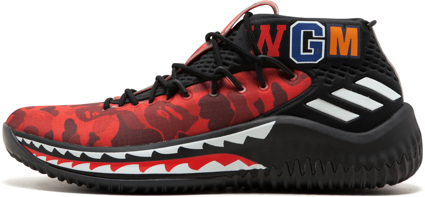 Dame 4 Bape Red (2000x1200), Png Download