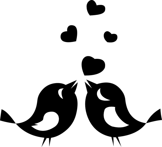 Menu Saint Valentin - Love Bird Clipart Png (640x580), Png Download