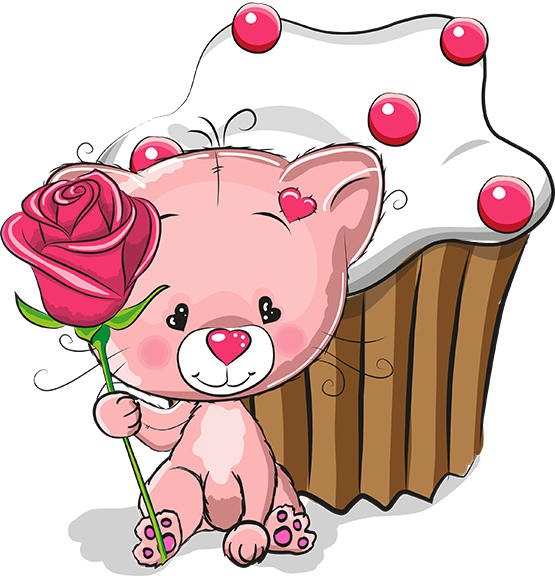 Tubes St Valentin Gato Saints, Clip Art And Bears - Bom Dia Deus No Comando (555x576), Png Download