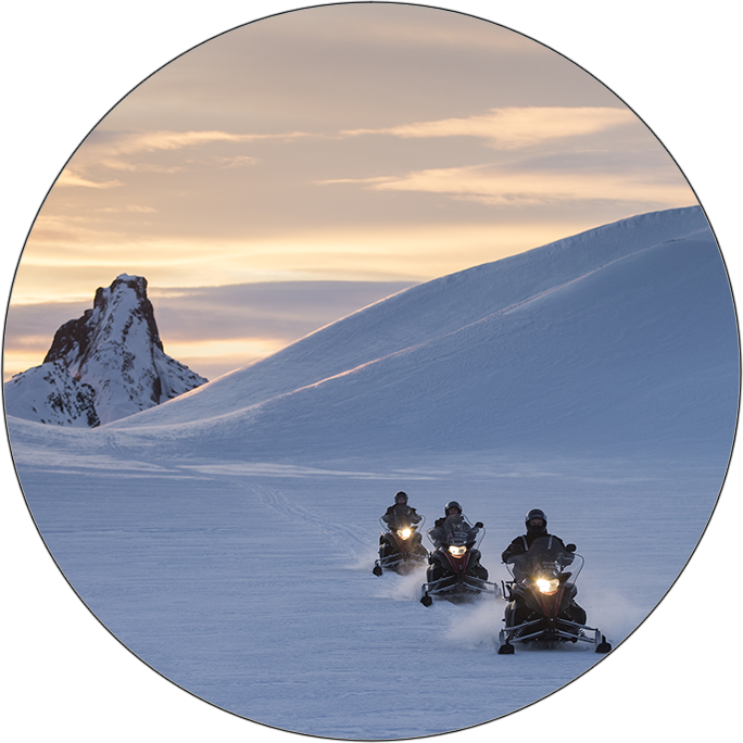 Golden Circle & Snowmobile Circle Image - Snowmobile (684x684), Png Download