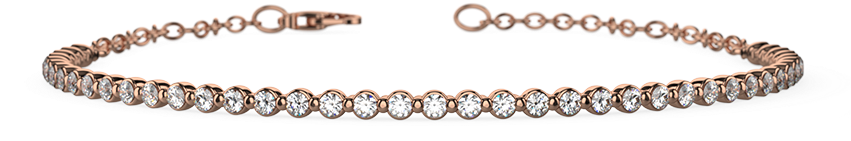 Diamond Bracelet In Gold - Chain (850x478), Png Download
