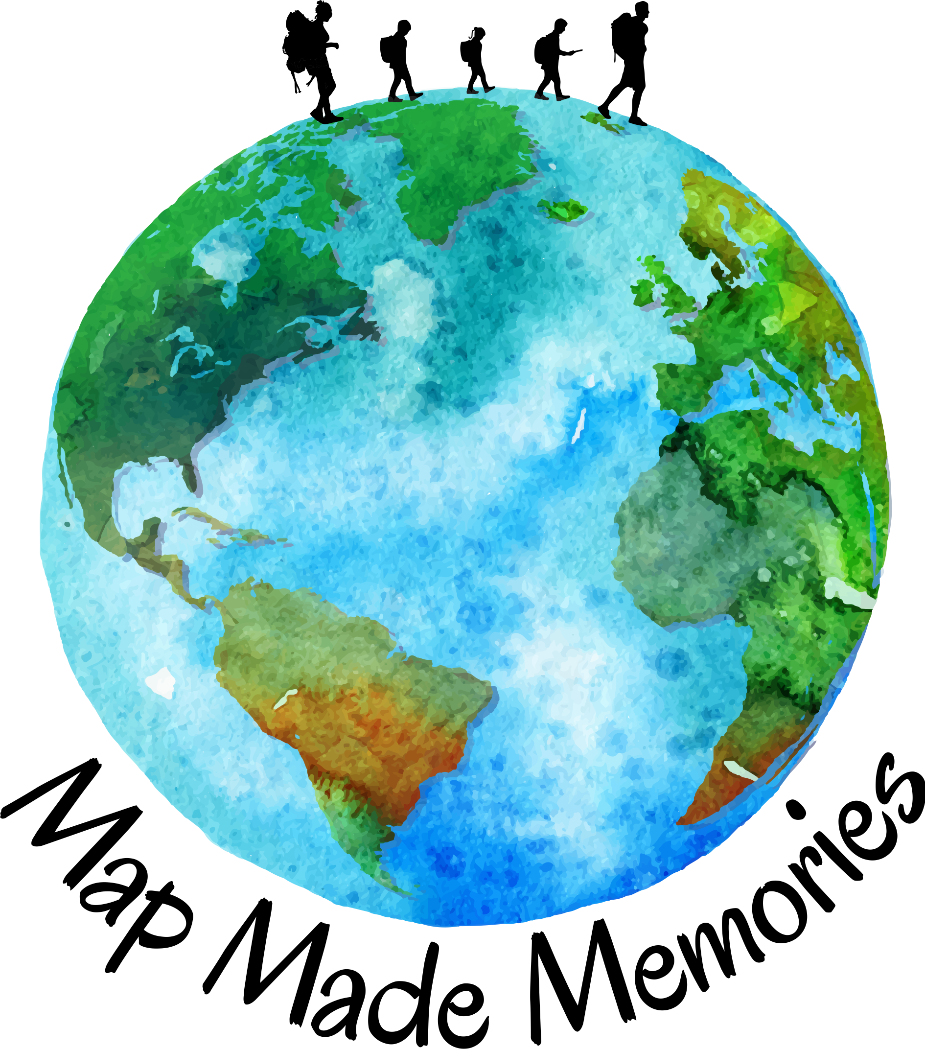 Map Made Memories - Earth Painting Png (1890x2143), Png Download
