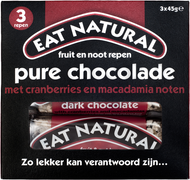Choco Cranberries 3pack - Eat Natural (800x719), Png Download
