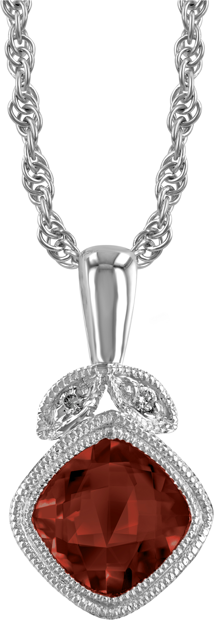 Garnet And Diamond Bracelet - Diamond (1181x2100), Png Download