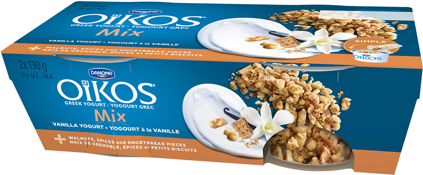 2 X 130 G - Oikos Pineapple Greek Yogurt (917x687), Png Download