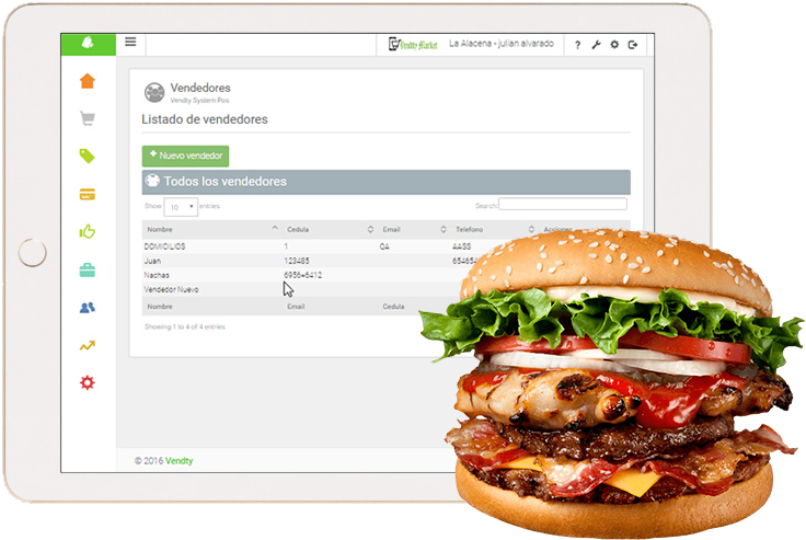 Vendty Es Un Software En La Nube Para Puntos De Venta - Burger Png (765x567), Png Download