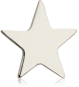 Tinkalink Moonlight Steel Small Star Charm - Star (600x600), Png Download