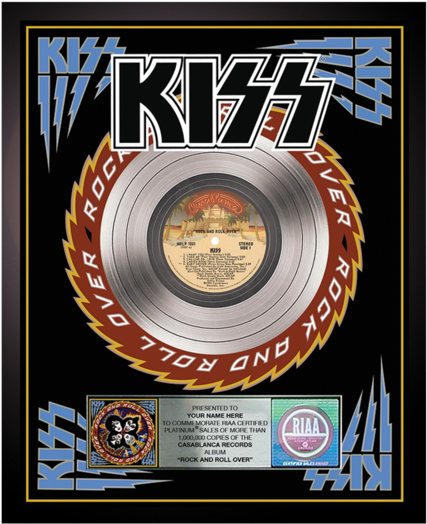 Personalized Rock And Roll Over Anniversary Record - Kiss (600x600), Png Download