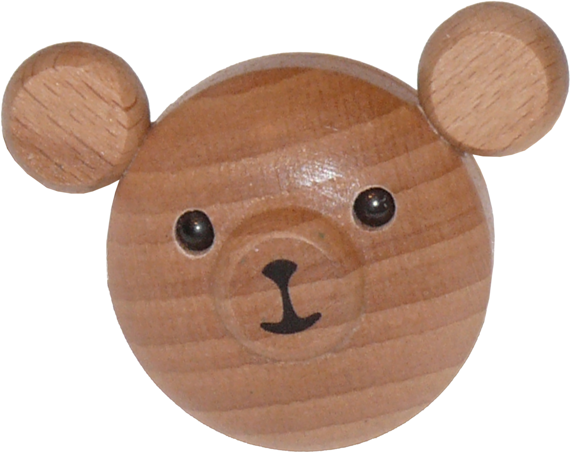 Wooden Handle For Furniture In The Form Of A Teddy - Animal Figure (1280x960), Png Download