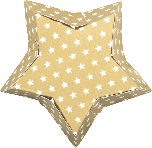 Star Shaped Baking Mould Small Stars White On Gold, - Indiana State Flag (600x584), Png Download