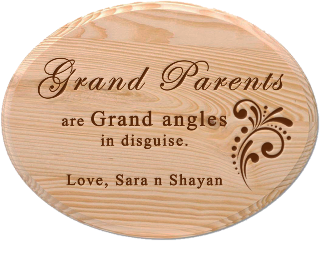 Grand Parent's Wooden Plaque - Glass Painting Ideas (1024x1024), Png Download
