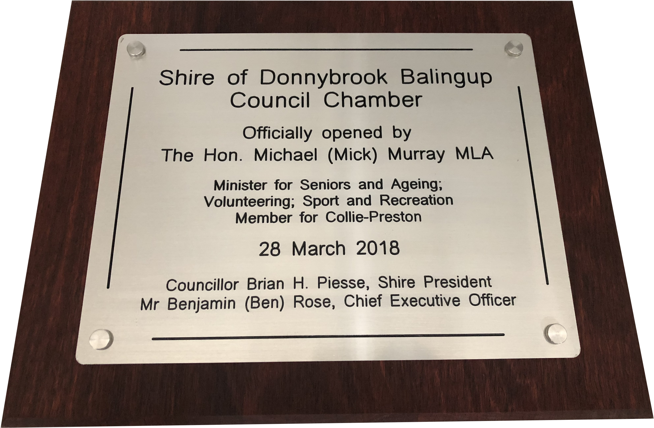 Eaton Laser Plaques Ss316 On Wood 72dpi - Stainless Steel Wood Plaque (2268x2268), Png Download