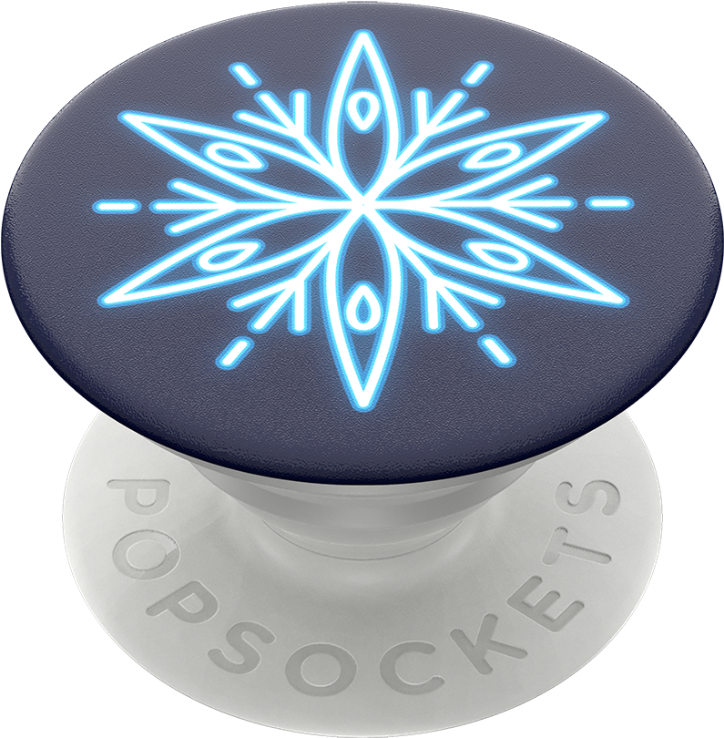 Copo De Nieve De Neón, - Popsockets Neon Snowflake (989x1000), Png Download