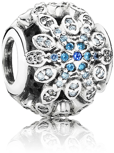 Copos De Nieve Cristalizados, Cristales De Color Azul - Pandora Snowflake Charm (1000x1000), Png Download