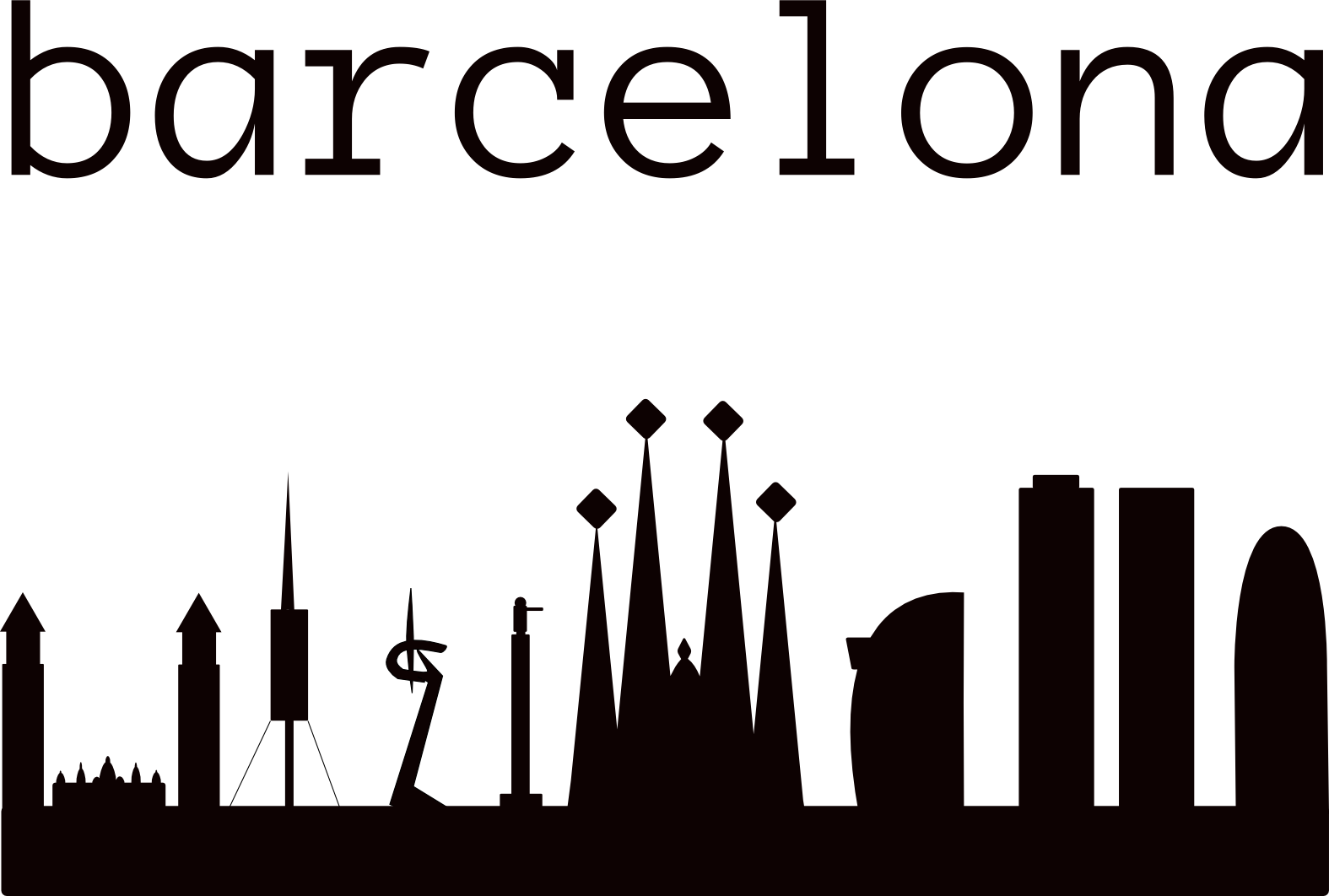 Barcelona, Skyline Arts Barcelona, Barcelona City, - Barcelona Skyline Silhouette (1575x1062), Png Download