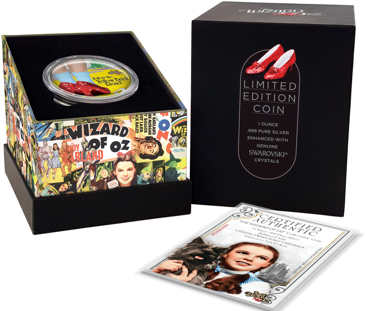 The Ruby Slippers - Wizard Of Oz Silver Coin (1280x1121), Png Download