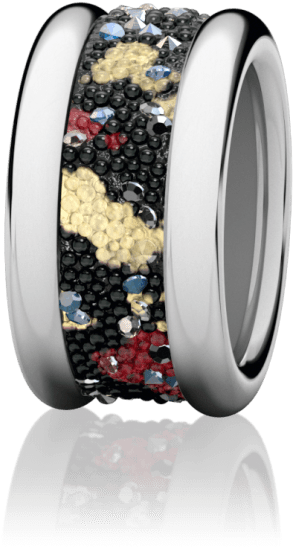 Ring Silver Large Sugar Cane - Titanium Ring (595x595), Png Download