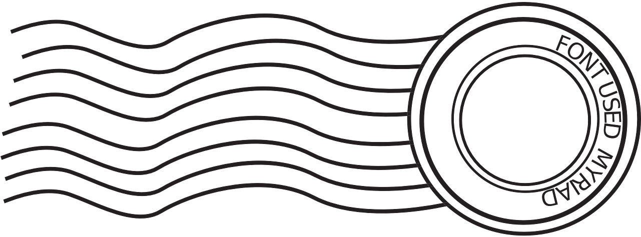 Stamp Seal Mail - Postage Stamp Clip Art (1280x640), Png Download