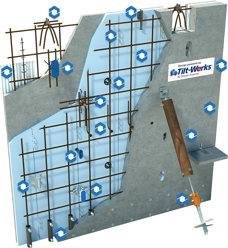 Dayton Superior Insulated Concrete Panel Solutions - Insulated Tilt Wall Panels (768x844), Png Download