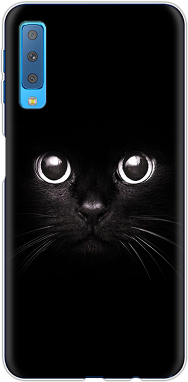 Cartoon Phone Cases For Samsung Galaxy A7 2018 Case - Cat Eyes (800x800), Png Download