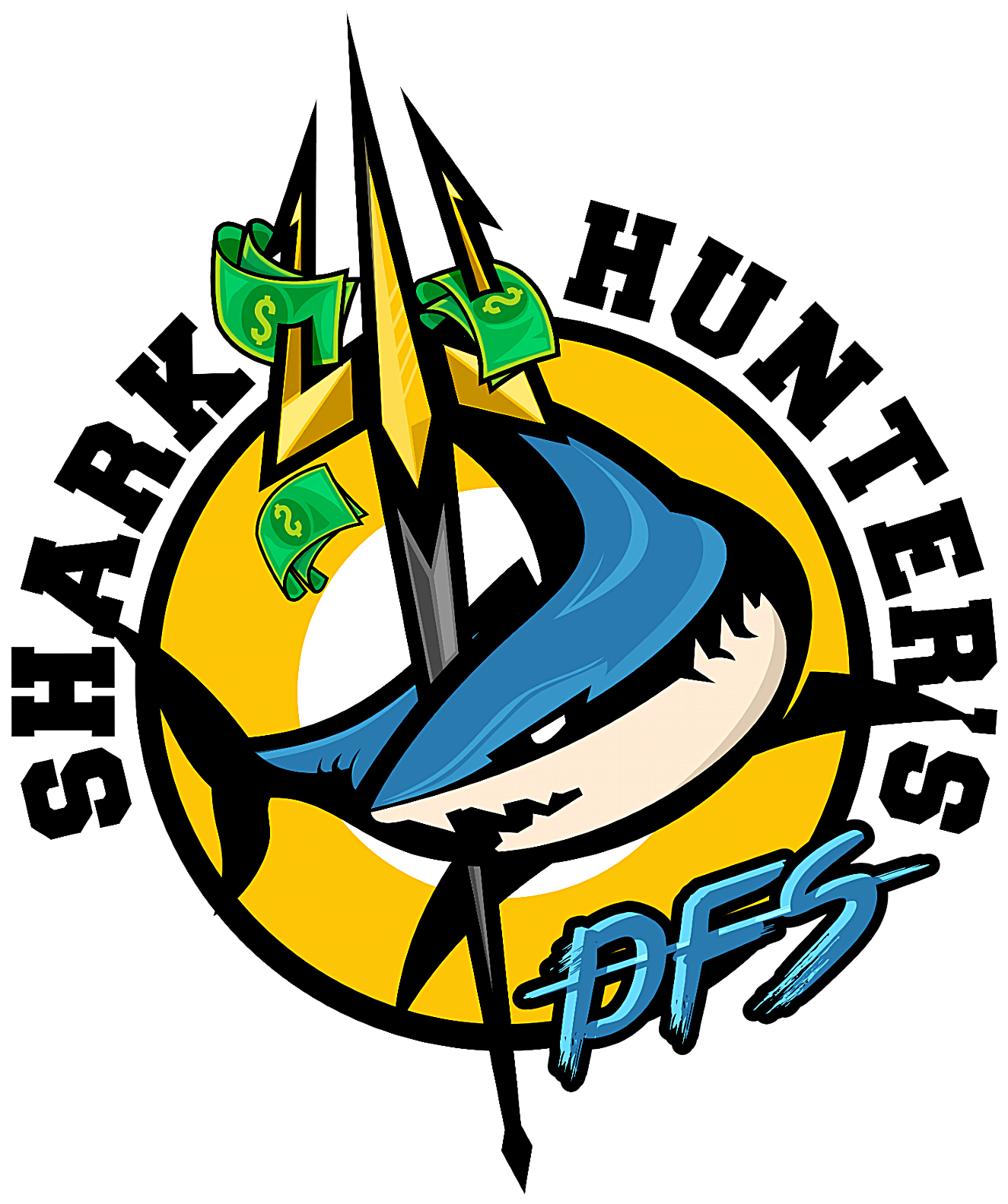 Shark Hunters Dfs Fantasy Football Sports Consulting - Graphic Design (1500x1600), Png Download