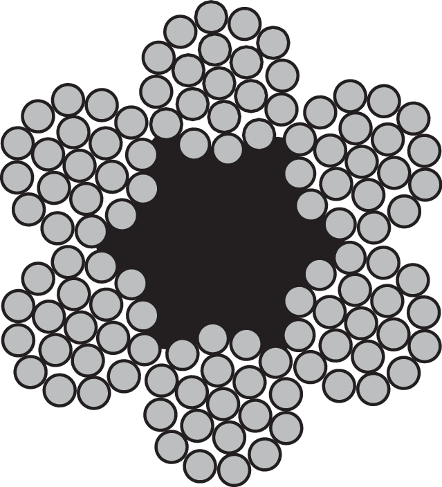 6x19-fc - Blue Strand Wire Rope Fibre Core (639x704), Png Download