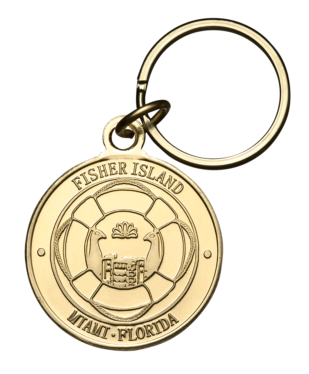 125″ Golden Brass Key Tag - Keychain (1230x1230), Png Download