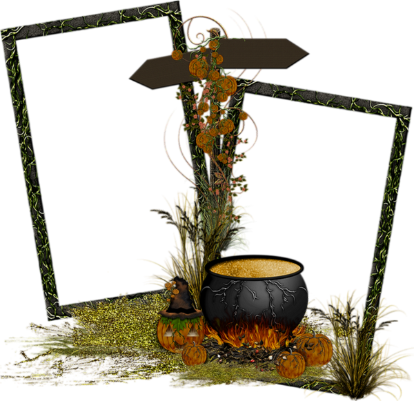 Halloween - Floral Design (600x581), Png Download
