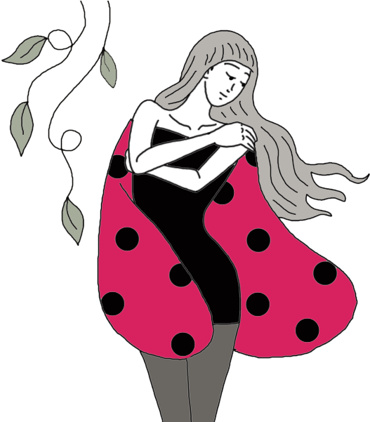 Ladybird Symbol In Tea Leaves - Illustration (600x600), Png Download