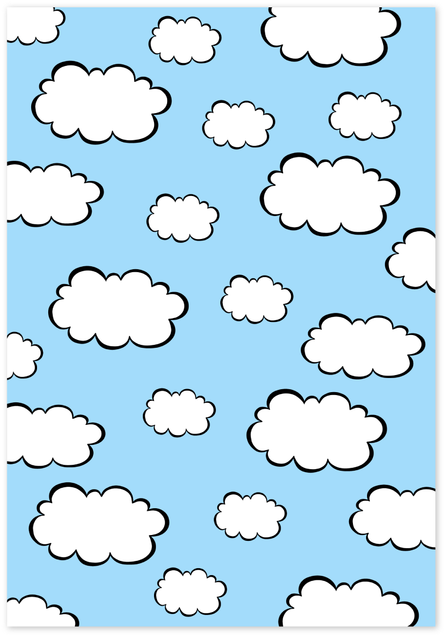 Cloud Wrapping Paper (1174x1468), Png Download