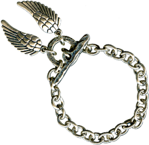 Danon Silver Bracelet With Angel Wings - Thanks For Dropping By Printable (600x612), Png Download