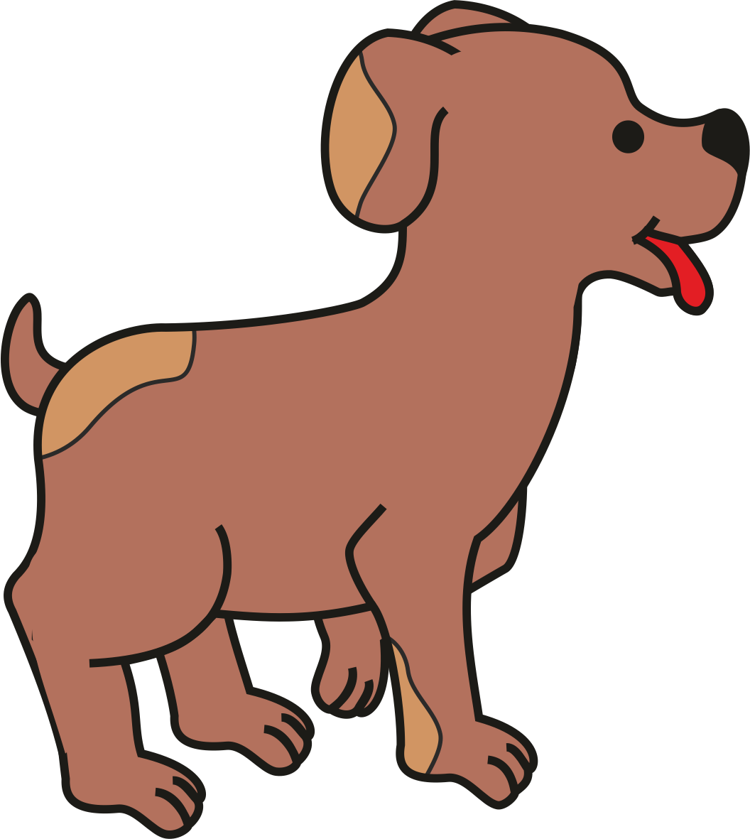 Pata De Cachorro Png, Cachorro Colouring Pages - Perro Animado De Perfil (1056x1181), Png Download