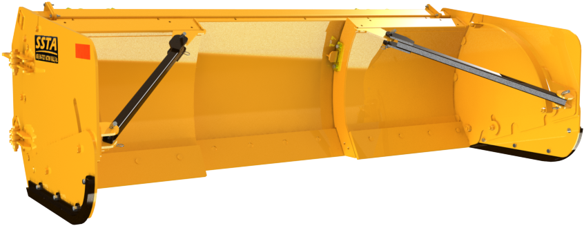 Front Plow T 8 13 Hydraulic Angle Hinged Snow Wings - Construction Equipment (1000x563), Png Download