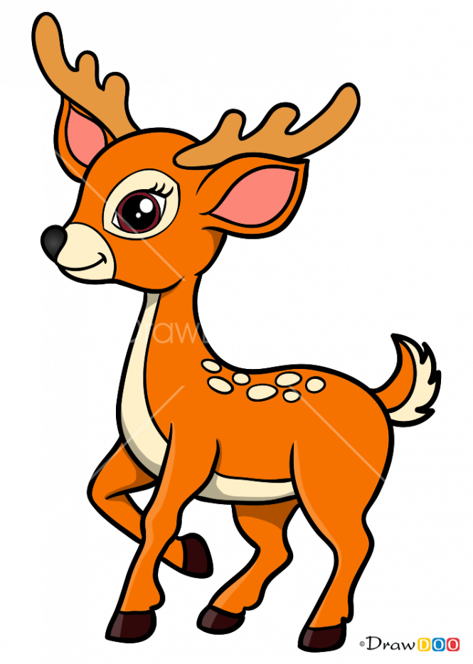 665 X 934 1 - Draw Fawn (665x934), Png Download