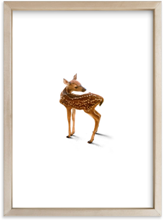 Baby Deer Print - Picture Frame (800x991), Png Download