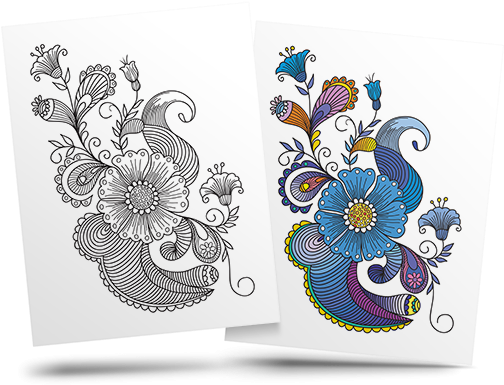 Free Flower Adult Coloring Page - Pansy (600x600), Png Download