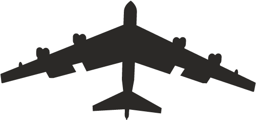 14733180355 Aircraft-silhouettes 02 10 - B 52 Bomber Underside (612x792), Png Download