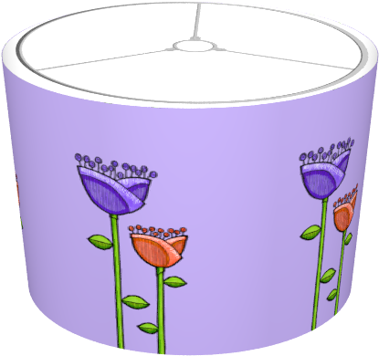 Fun Doodle Flowers Purple Orange - Tulip (674x516), Png Download