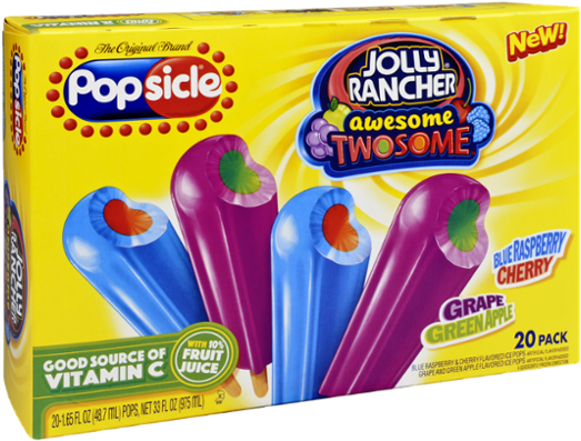 Popsicle Jolly Rancher Awesome Twosome Flavor Pack - Popsicle (600x600), Png Download
