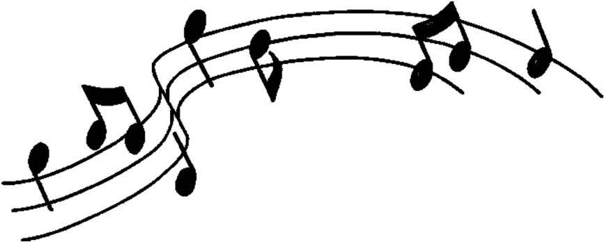Music Silhouette - Music Notes Transparent Png Background (900x381), Png Download
